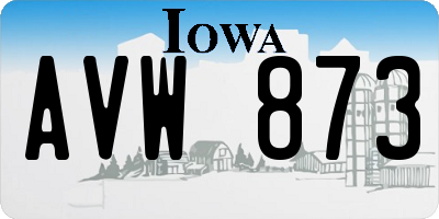 IA license plate AVW873