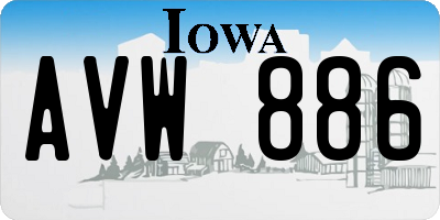 IA license plate AVW886
