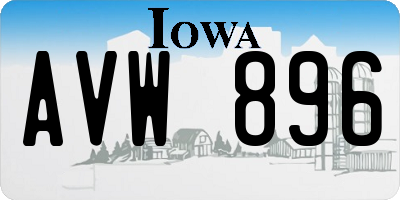 IA license plate AVW896
