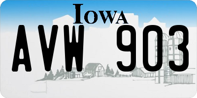 IA license plate AVW903