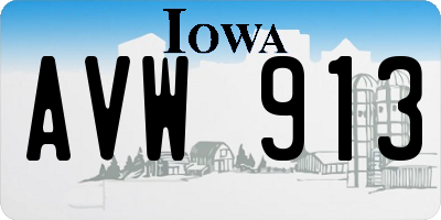 IA license plate AVW913
