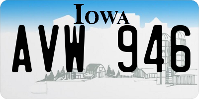 IA license plate AVW946