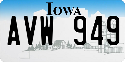 IA license plate AVW949