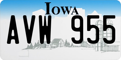 IA license plate AVW955