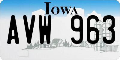 IA license plate AVW963
