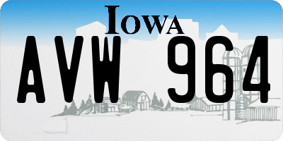 IA license plate AVW964