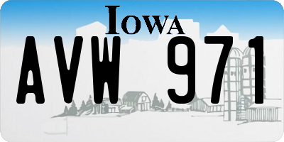 IA license plate AVW971