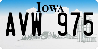 IA license plate AVW975