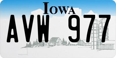 IA license plate AVW977
