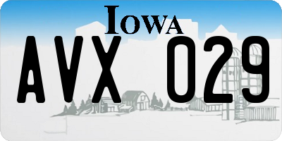IA license plate AVX029