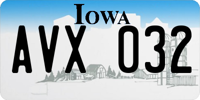 IA license plate AVX032