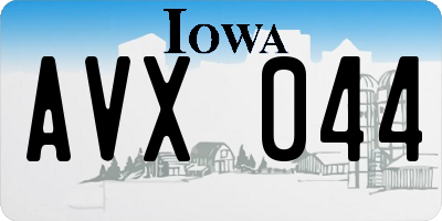 IA license plate AVX044