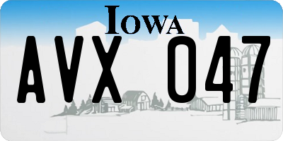 IA license plate AVX047