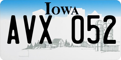 IA license plate AVX052