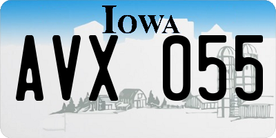 IA license plate AVX055