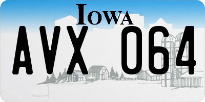 IA license plate AVX064