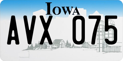 IA license plate AVX075