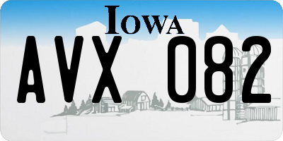 IA license plate AVX082