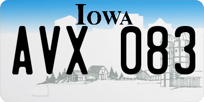 IA license plate AVX083