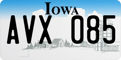 IA license plate AVX085
