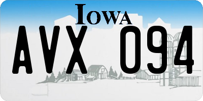 IA license plate AVX094