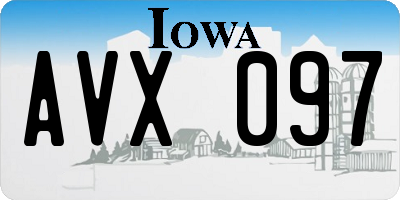 IA license plate AVX097
