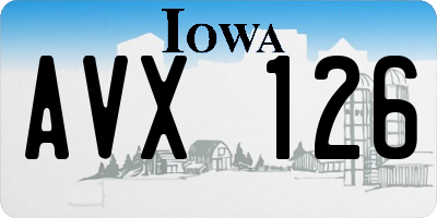 IA license plate AVX126