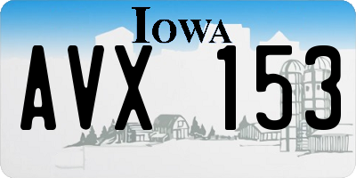 IA license plate AVX153