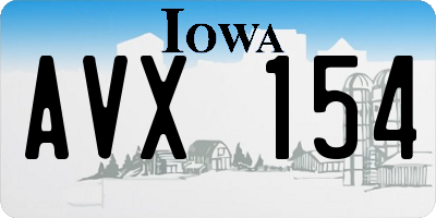 IA license plate AVX154