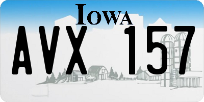 IA license plate AVX157