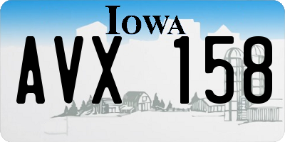 IA license plate AVX158