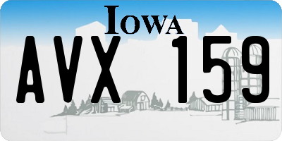 IA license plate AVX159