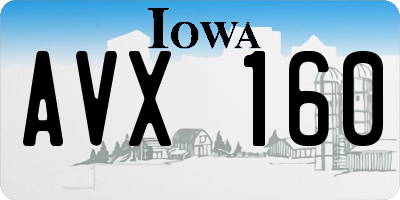 IA license plate AVX160