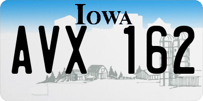 IA license plate AVX162