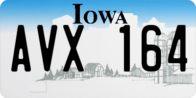 IA license plate AVX164