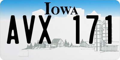 IA license plate AVX171