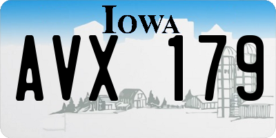 IA license plate AVX179