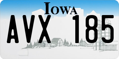 IA license plate AVX185
