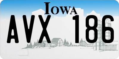 IA license plate AVX186