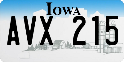 IA license plate AVX215