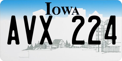 IA license plate AVX224