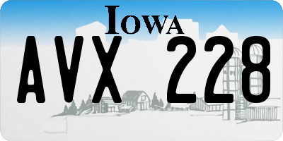 IA license plate AVX228
