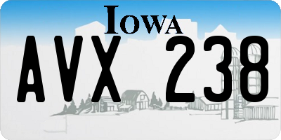 IA license plate AVX238