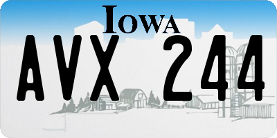 IA license plate AVX244