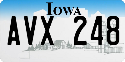 IA license plate AVX248
