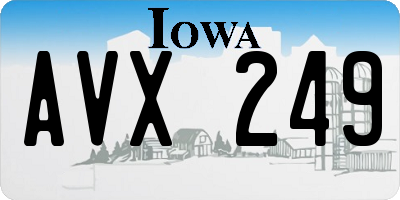 IA license plate AVX249