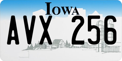 IA license plate AVX256