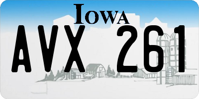 IA license plate AVX261