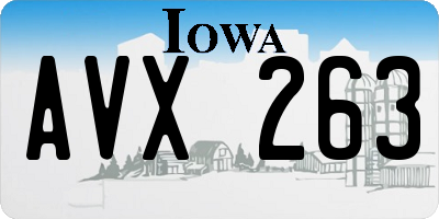 IA license plate AVX263