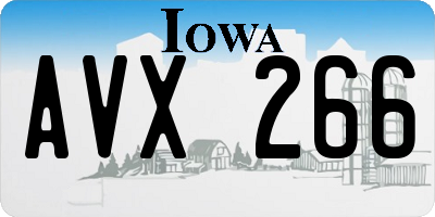 IA license plate AVX266